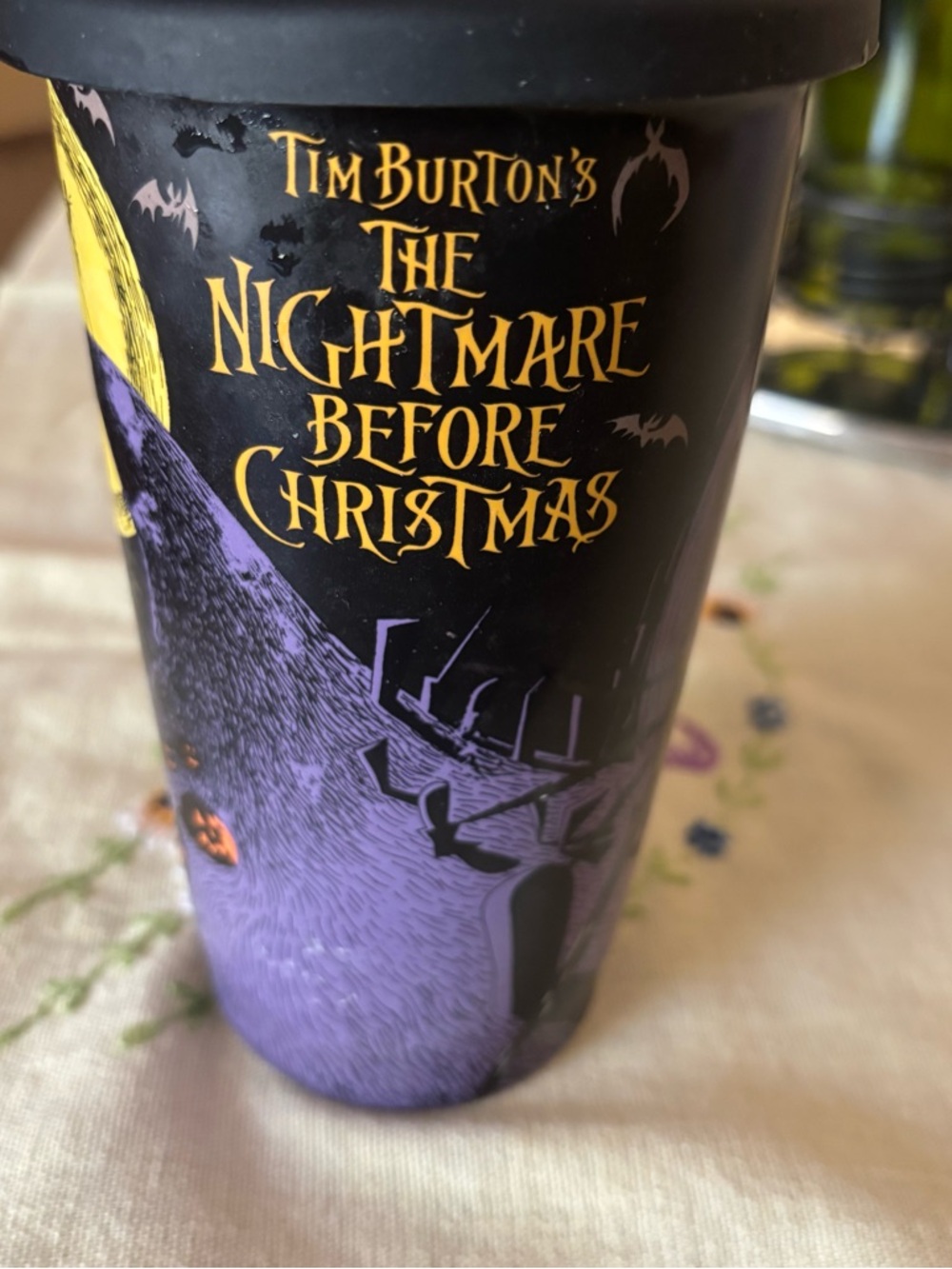 Nightmare Before Christmas Jack Skellington Travel Tumbler - Purple & Black - Picture 3 of 4